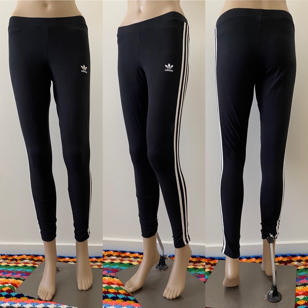 Adidas Originals Three Stripe Full-Length Stretch Legging Athletic Pant …
